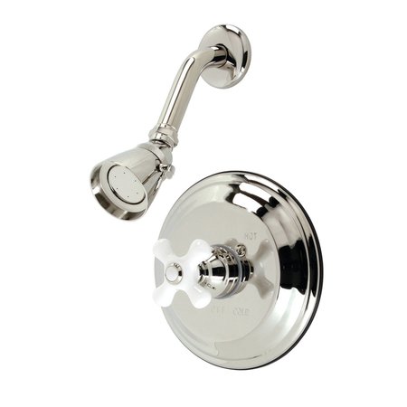 KINGSTON BRASS KB3636PXSO Pressure Balanced Shower Faucet, Polished Nickel KB3636PXSO